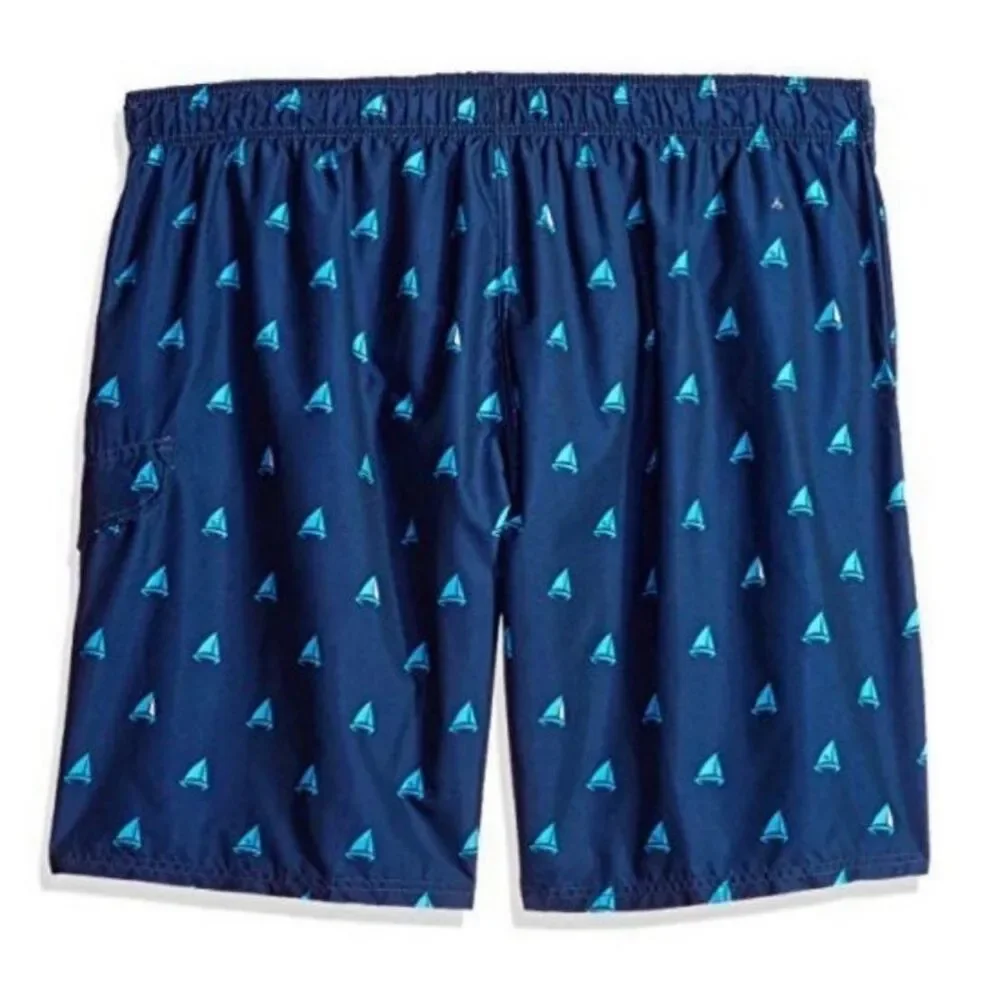 Kanu Surf Men’s Regatta Navy Sail Boat Swim Trunks | Size 5X